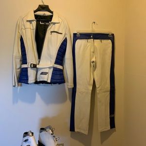 2 piece leather set with matching boots